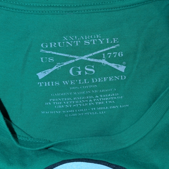 American Irish St. Patty's TShirt Green 100% Cotton USA XXL GRUNT‎ STYLE Green - Picture 3 of 5